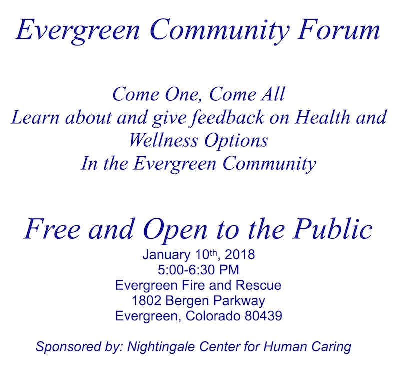 Nightingale Health Wellness Forum 2018 January Evergreen Colorado