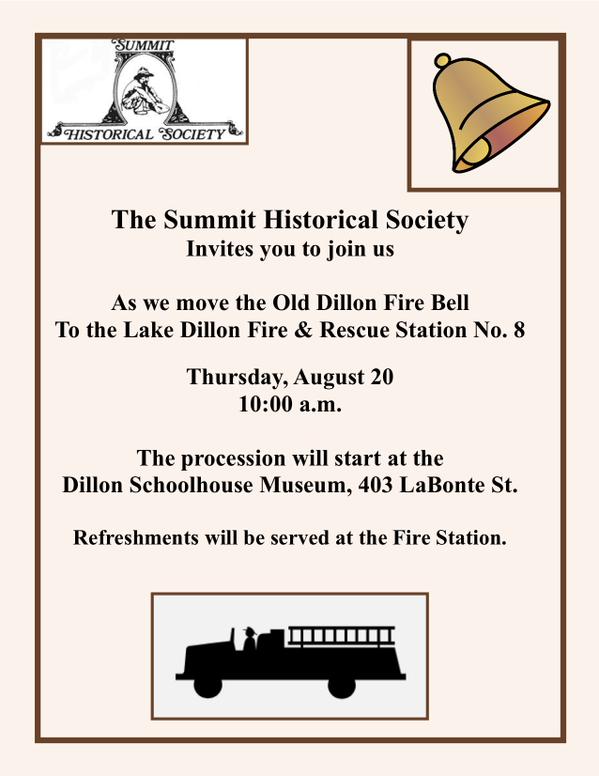 Old Dillon Fire Bell Move Procession