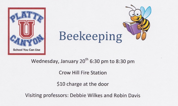 Platte Canyon Area Chamber of Commerce PCU Beekeeping Class