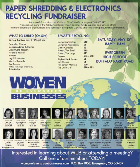 Paper Shredding and Electronics Recycling Fundraiser Women of Evergreen Business