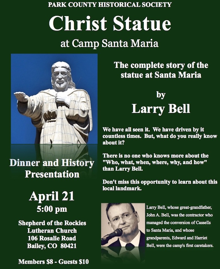 Park County Historical Society Dinner Presentation Christ Statue Camp Santa Maria