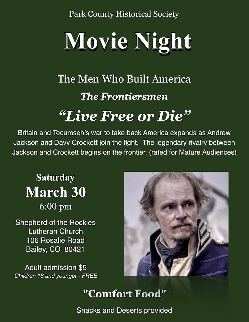 Park County Historical Society Movie Night March 2019