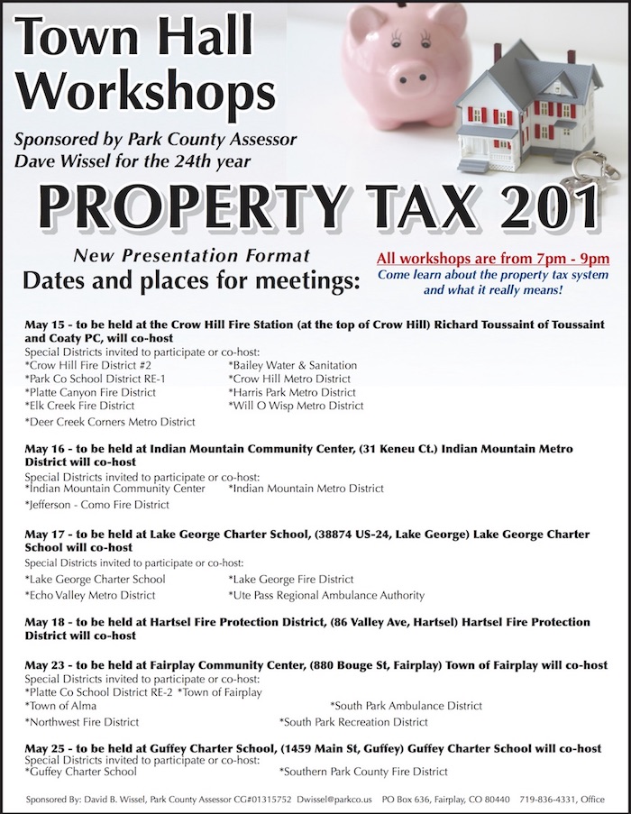 Park County Property Tax 201 Workshops 2017