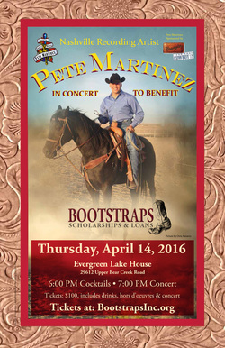 Pete Martinez in Concert for Bootstraps Inc Evergreen Lake House