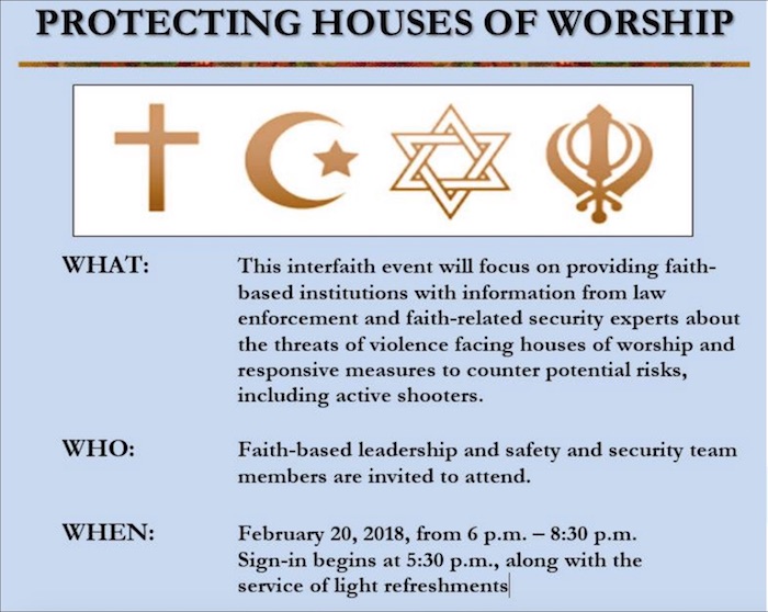 Protecting Houses of Worship 2018