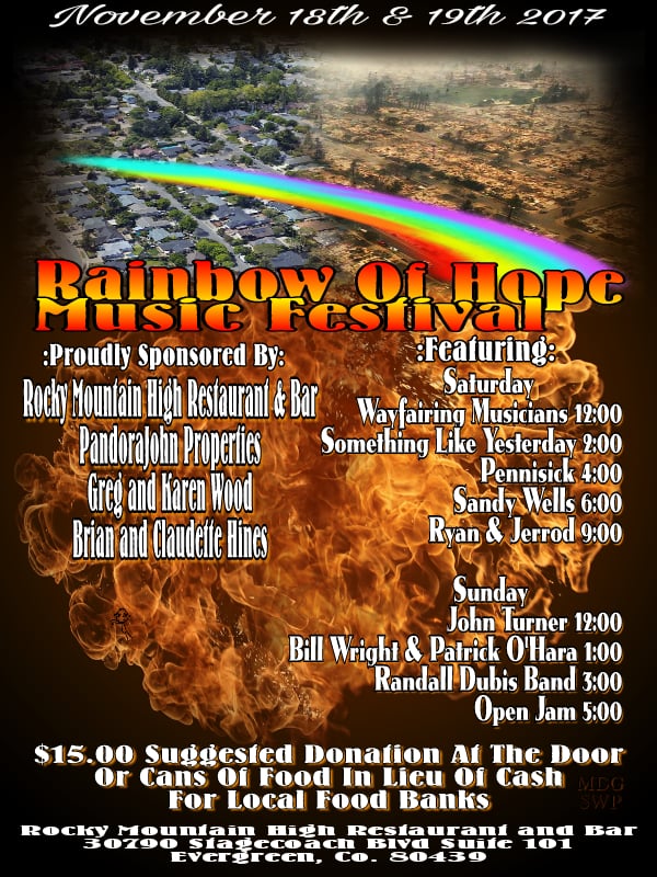 Rainbow of Hope Music Festival California wildfires fundraiser