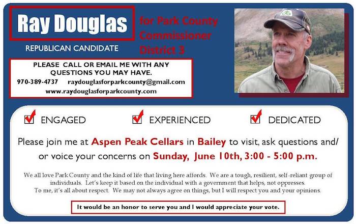 Ray Douglas Meet and Greet Aspen Peak Cellars June 10