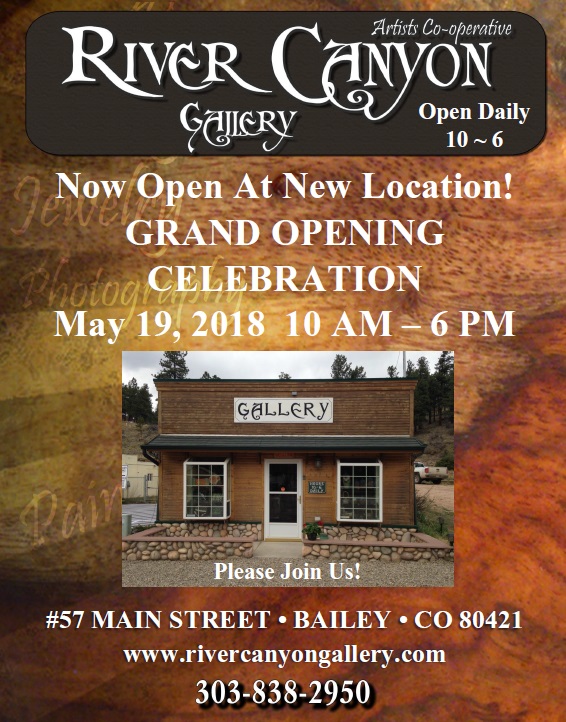 River Canyon Gallery Grand Opening New Location Main Street Bailey Colorado