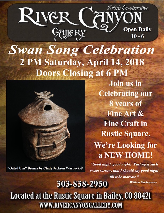 River Canyon Gallery April 2018 Swan Song Celebration