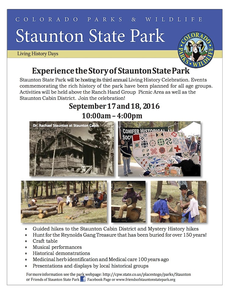 Staunton State Park Living History Day Flyer 8 25 16