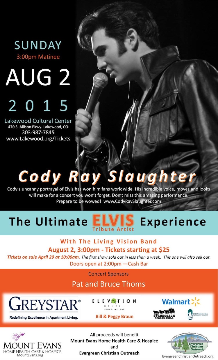 The Ultimate Elvis Experience for EChO Mt Evans Home Health Hospice