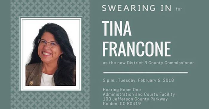 Tina Francone Jeffco Commissioner Swearing In Ceremony