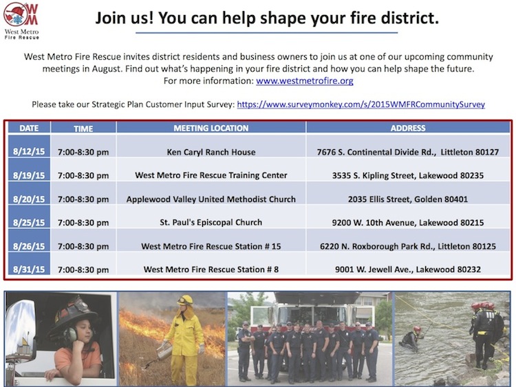 West Metro Fire Rescue Community Hearings