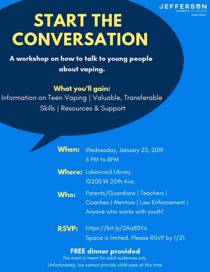 Workshop on how to talk to young people about vaping