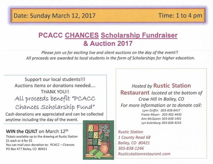 2017 Chances Scholarship Platte Canyon Chamber of Commerce