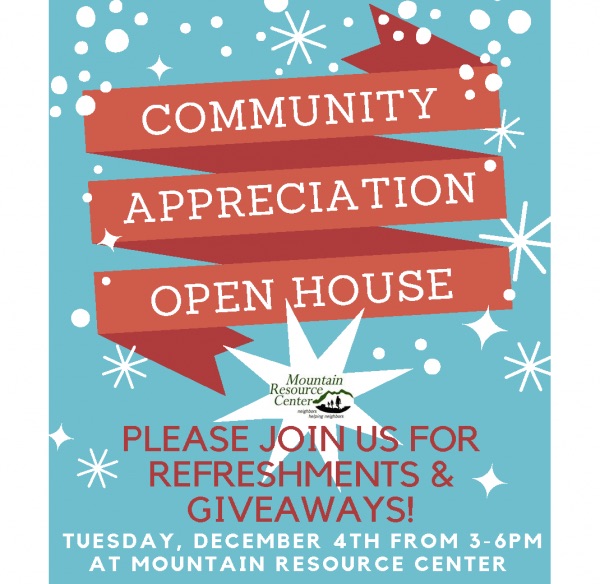 Community Appreciation Open House at Mountain Resource Center