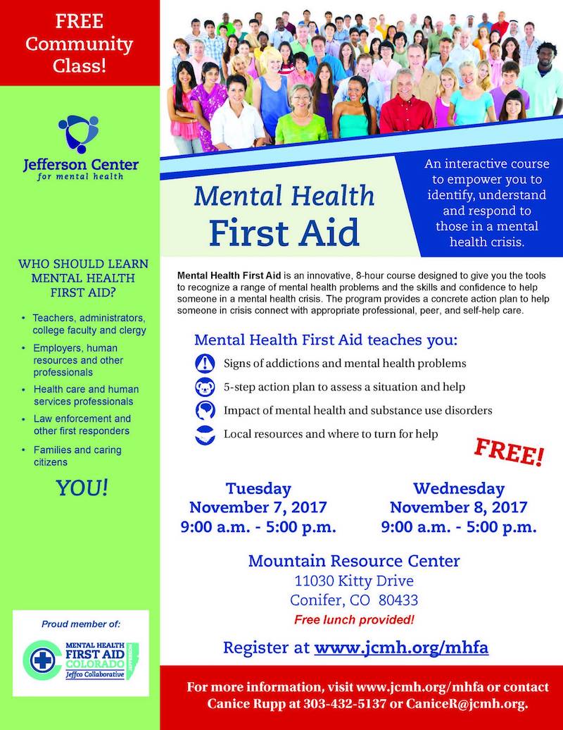 Mental Health First Aid Mountain Resource Center