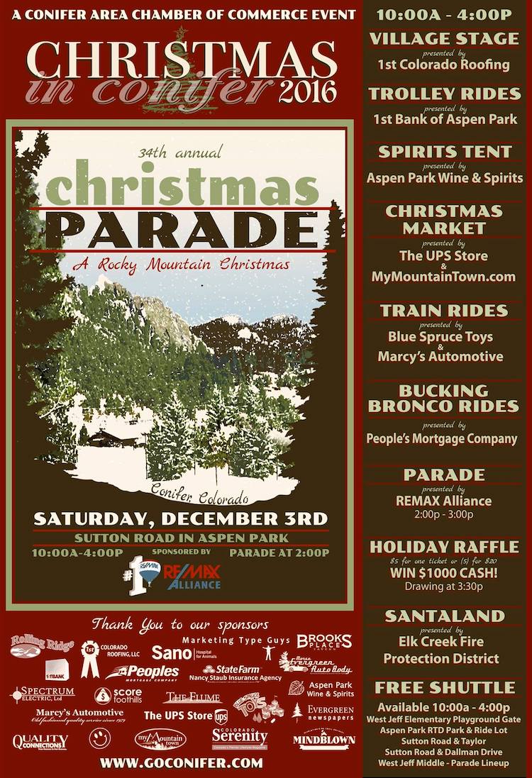 Christmas in Conifer Parade Chamber of Commerce 2016