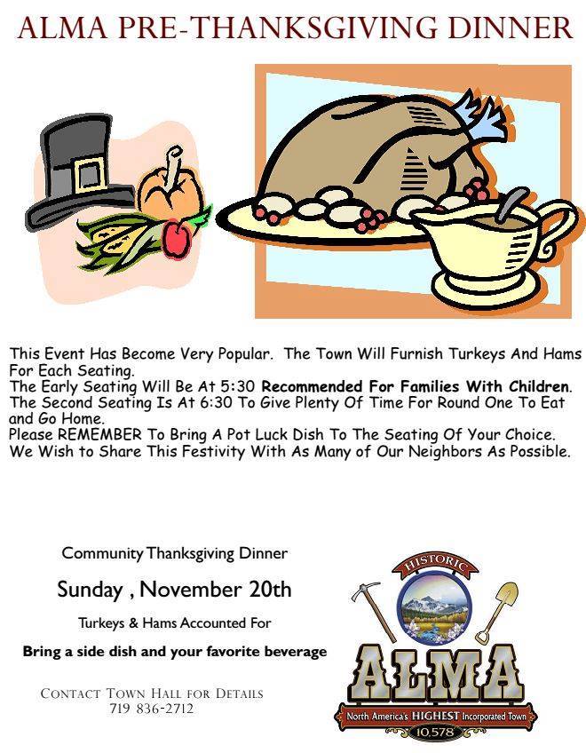 Alma Pre Thanksgiving Community Dinner