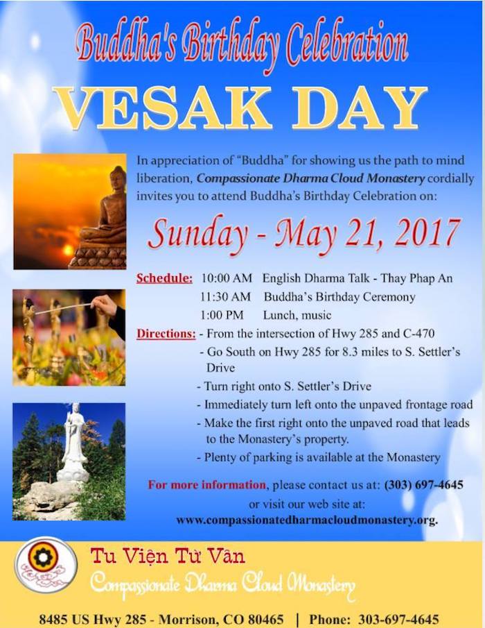 Buddhas Birthday Celebration Vesak Day 2017 Compassionate Dharma Cloud Monastery