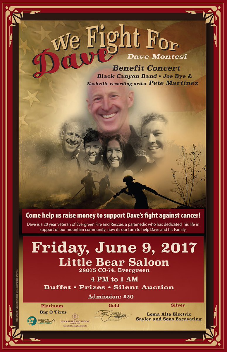 Dave Montesi Evergreen Fire Rescue Little Bear Saloon fundraiser