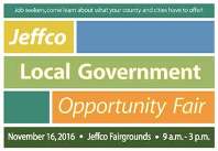 Jeffco local government job opportunity fair november 16