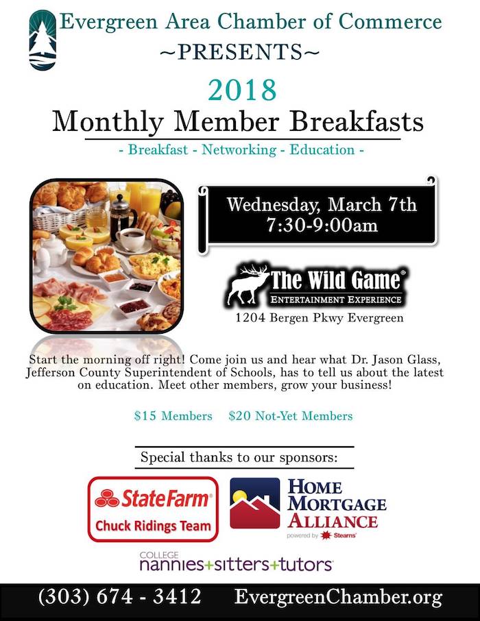 Evergreen Chamber Monthly Member Breakfast March 2018