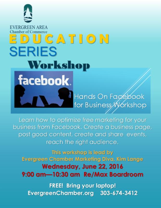 Evergreen Chamber of Commerce Hands On Facebook Workshop