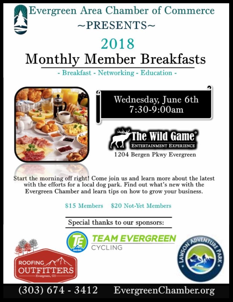 Evergreen Chamber of Commerce June 2018 Breakfast Meeting
