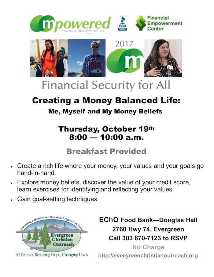 Creating a Money Balanced Life Evergreen Christian Outreach workshop