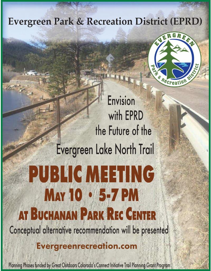 EPRD Public Meeting Evergreen Lake North Trail May 2018