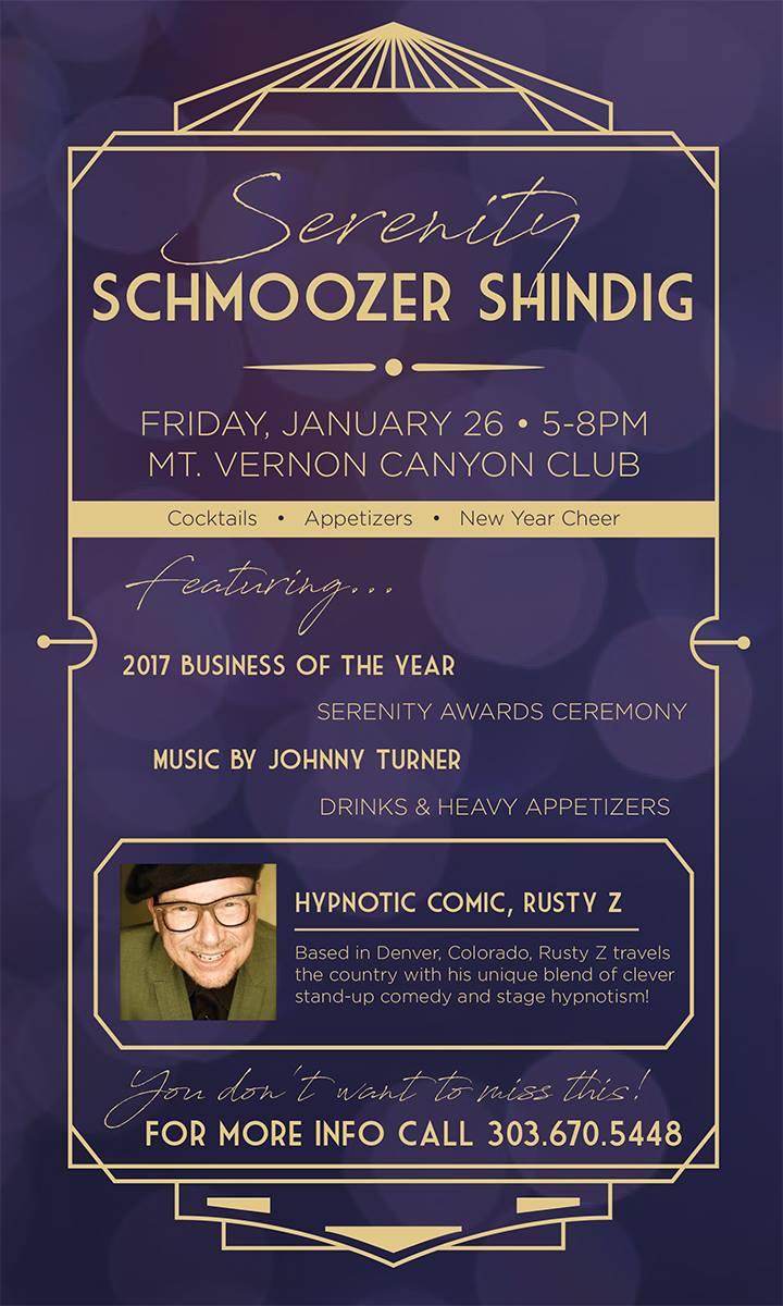 Colorado Serenity Schmoozer Shindig January 2018