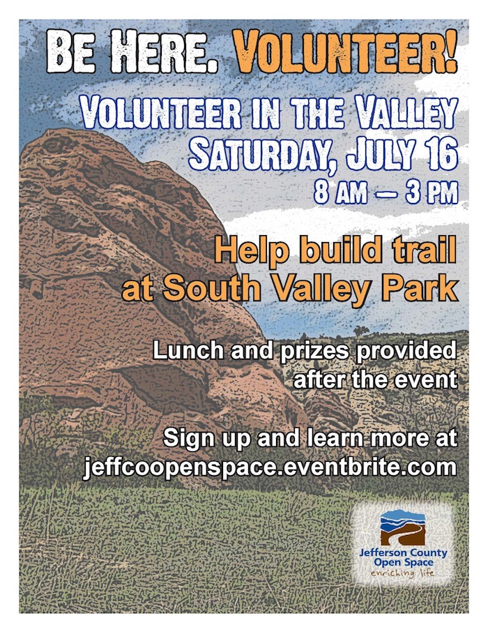 Jeffco volunteer trail restoration at South Valley Park Jefferson County Open Space