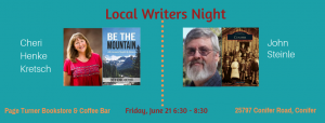 Local Writers Night at Page Turner Book Store Conifer with Cheri Henke Kretsch John Steinle.png