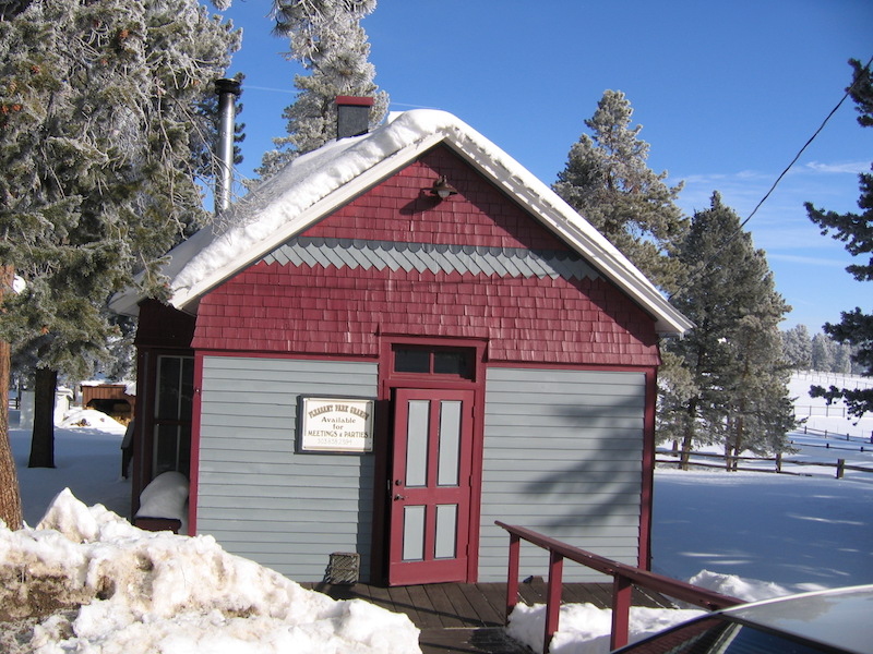 snowy Pleasant Park Grange Historic Schoolhouse