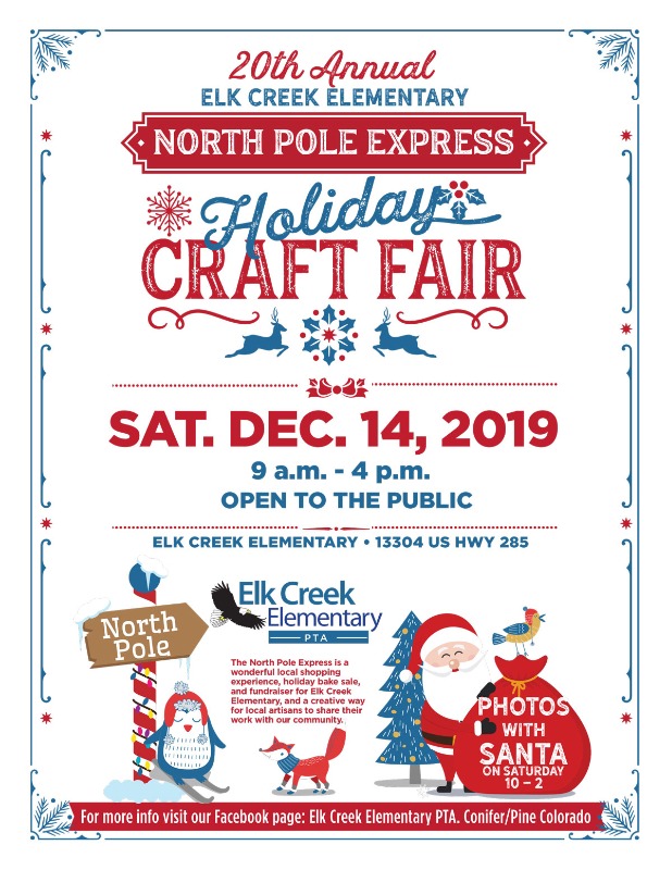 2019 North Pole Express Holiday Craft Fair - My Mountain Town: Conifer ...